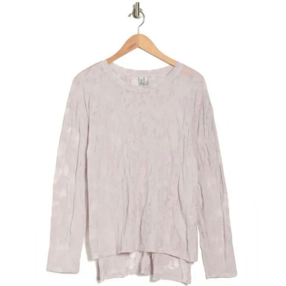 Z BY ZELLA | Lavender Samba Long Sleeve Studio Tee In Grey Marble Sera | Large - Picture 1 of 7